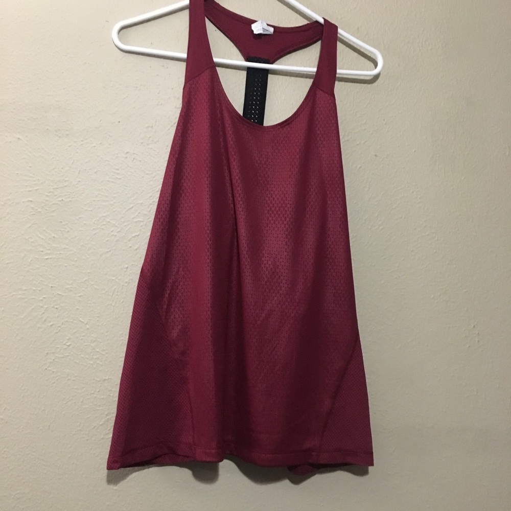Red workout tank